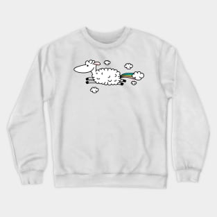 Funny sheep with sheep clouds Crewneck Sweatshirt